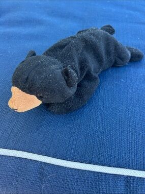 Ty Black Bear Plush with Tan Muzzle